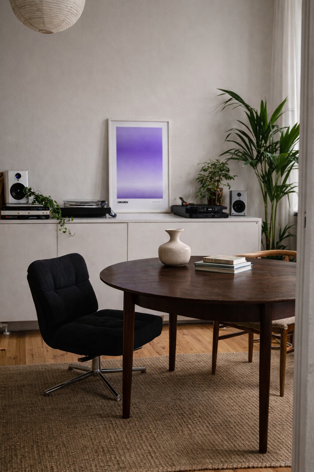 Museum-quality art print in modern living room